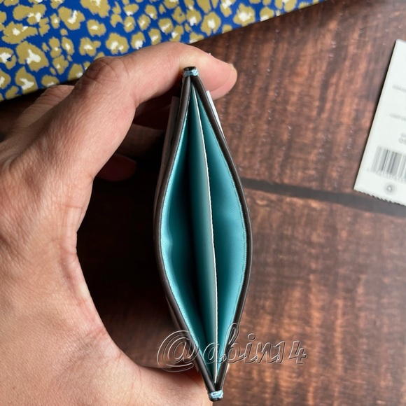 NWT Tory Burch Kira Leather Chevron Card Case - Picture 3 of 5